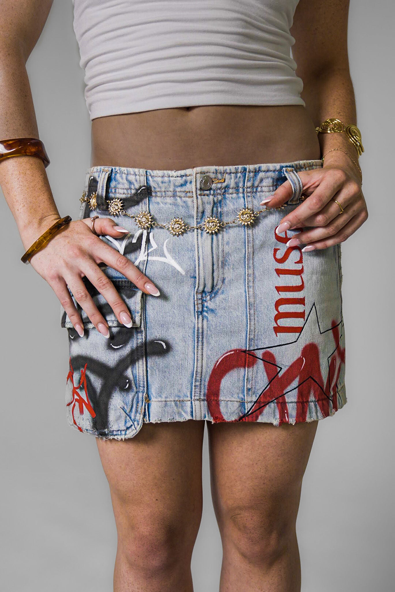 UPCYCLED DENIM SKIRT