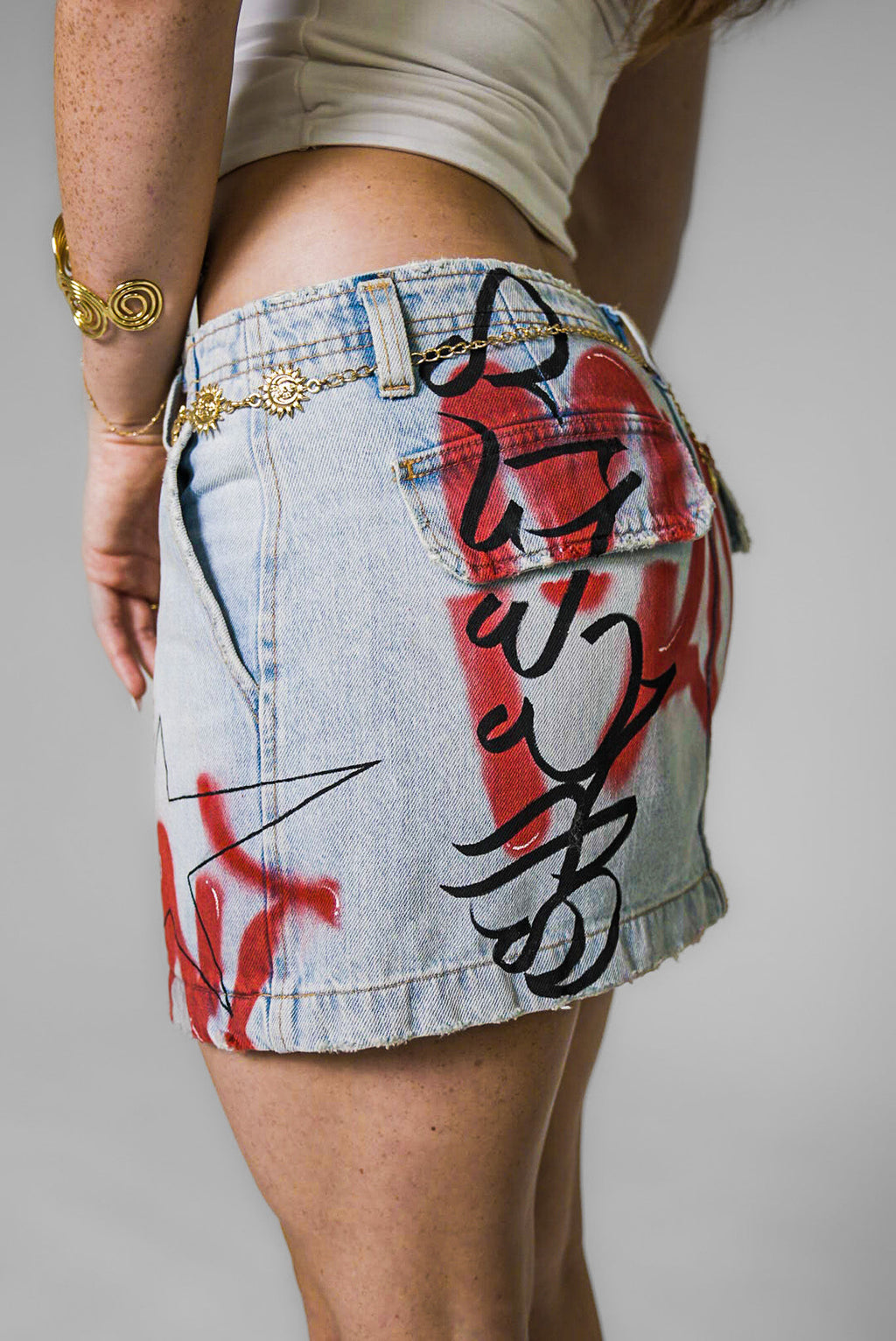 UPCYCLED DENIM SKIRT