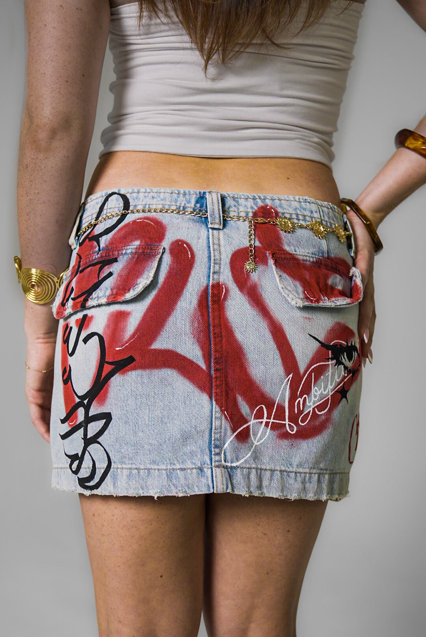 UPCYCLED DENIM SKIRT